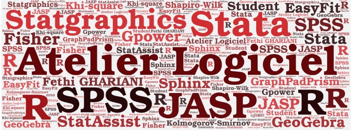 Word Cloud of statistics terms and Softwares